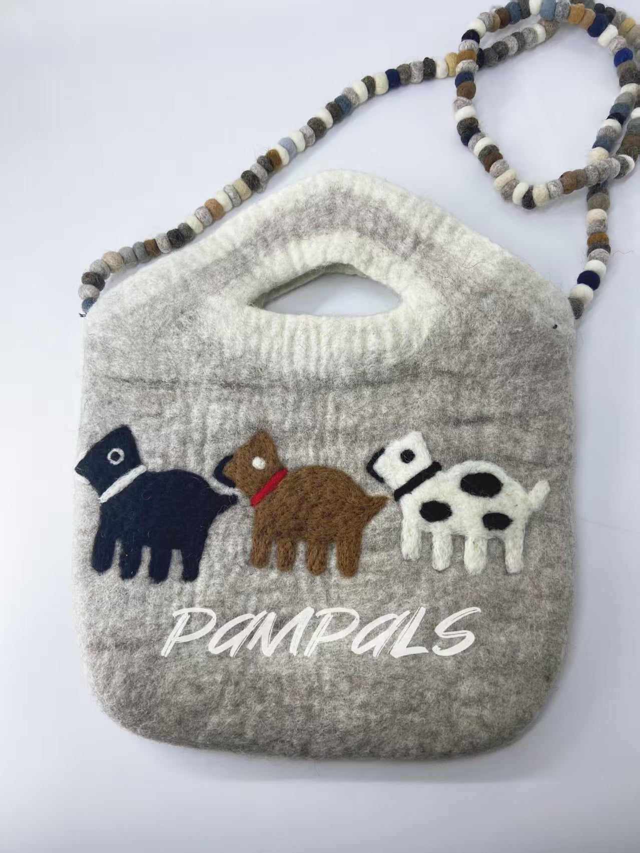 handmade wool felt messenger bag