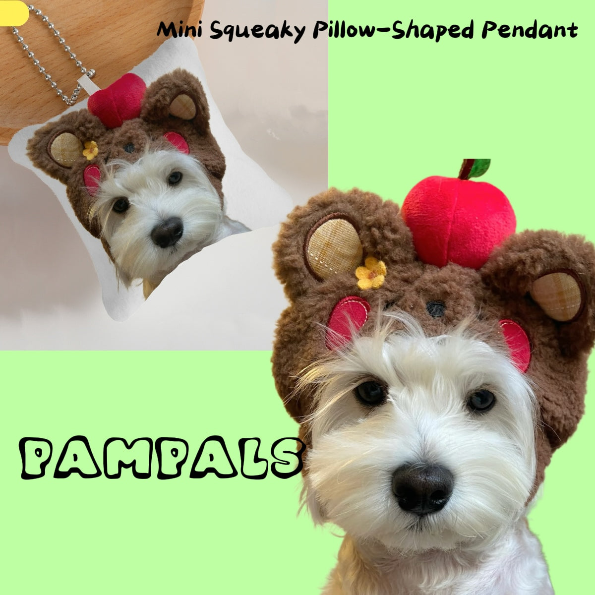 🐾 Custom Mini Squeaky Pet Pillow Charm – Squish, Squeak & Smile! 🧸💥