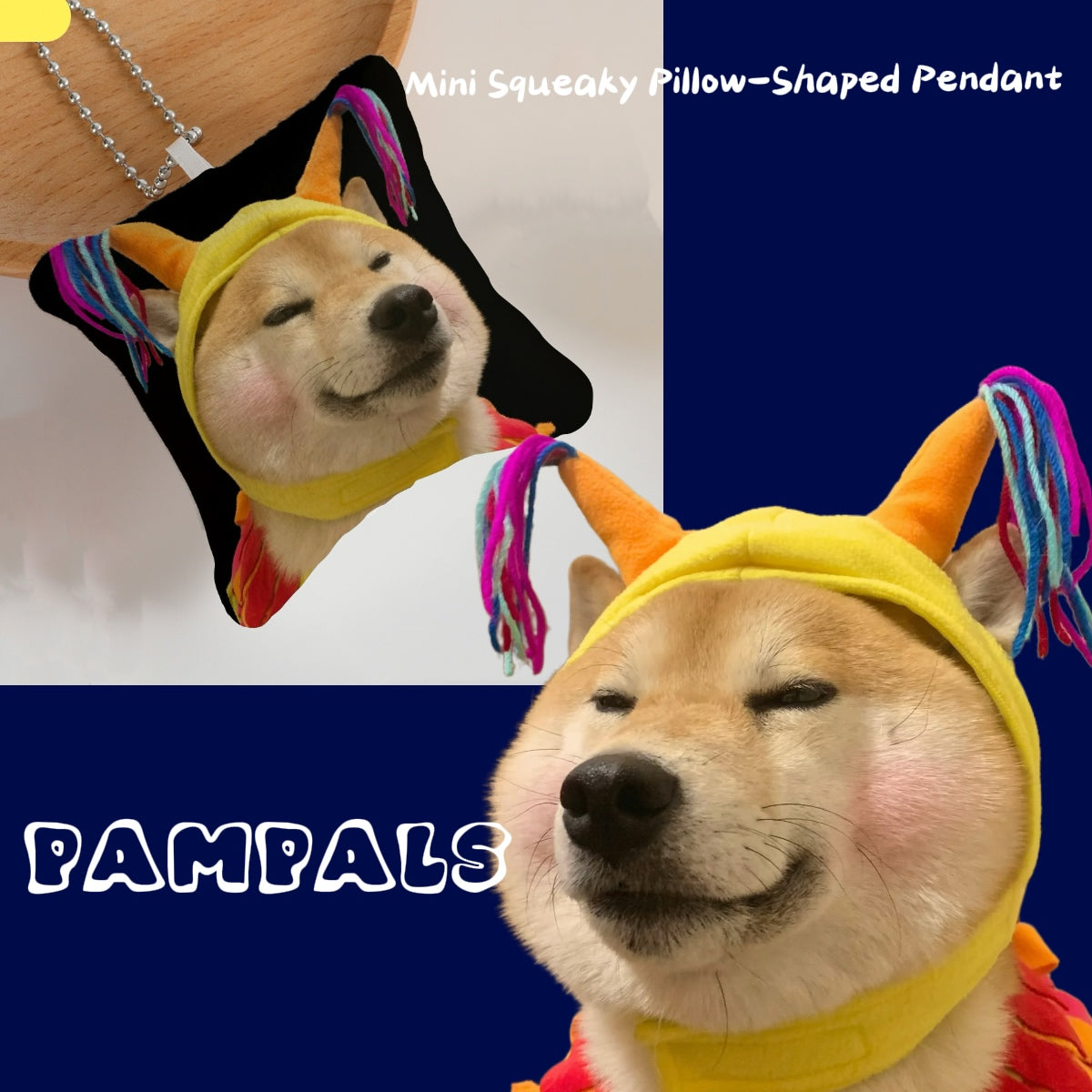 🐾 Custom Mini Squeaky Pet Pillow Charm – Squish, Squeak & Smile! 🧸💥