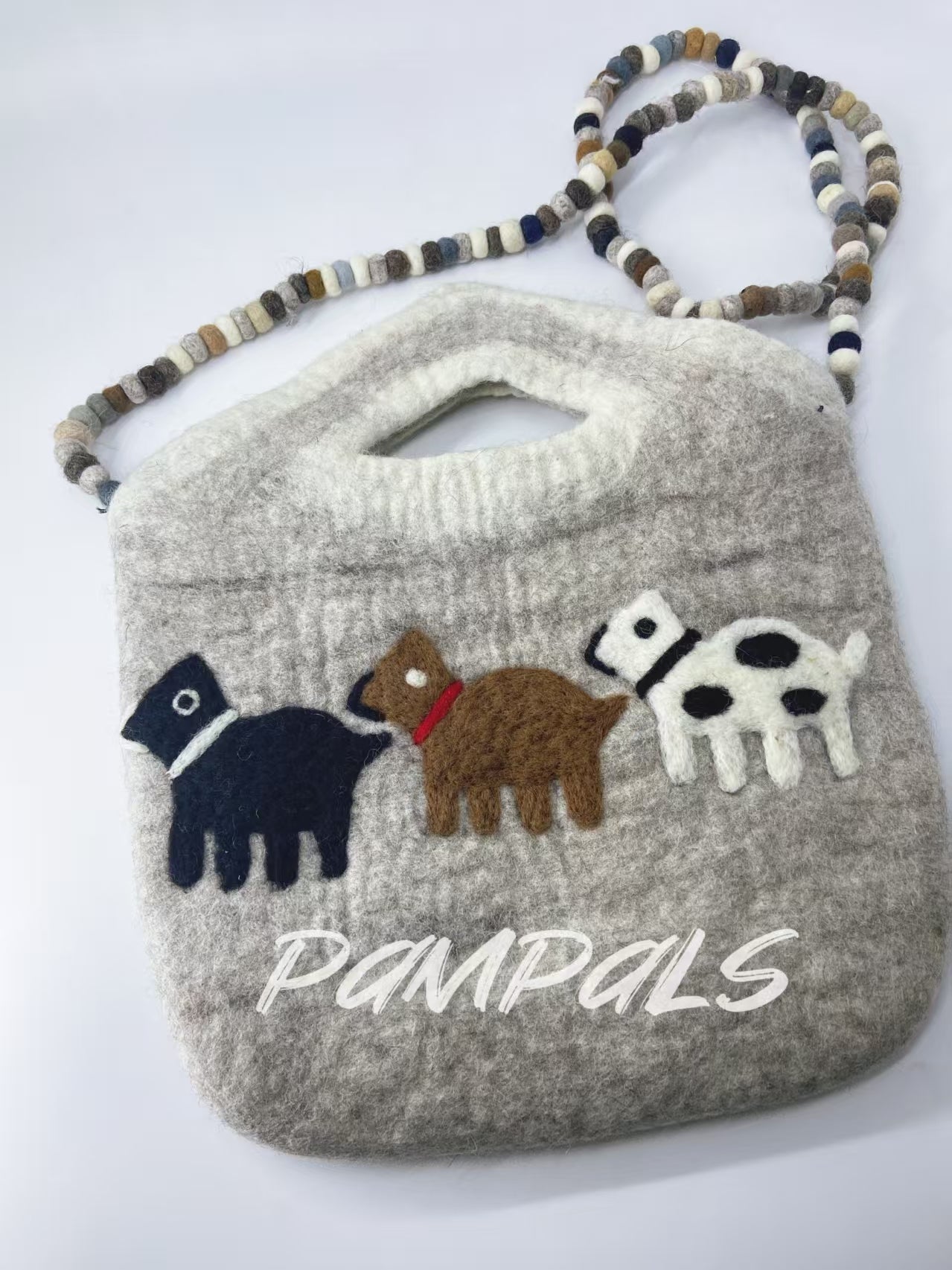 handmade wool felt messenger bag