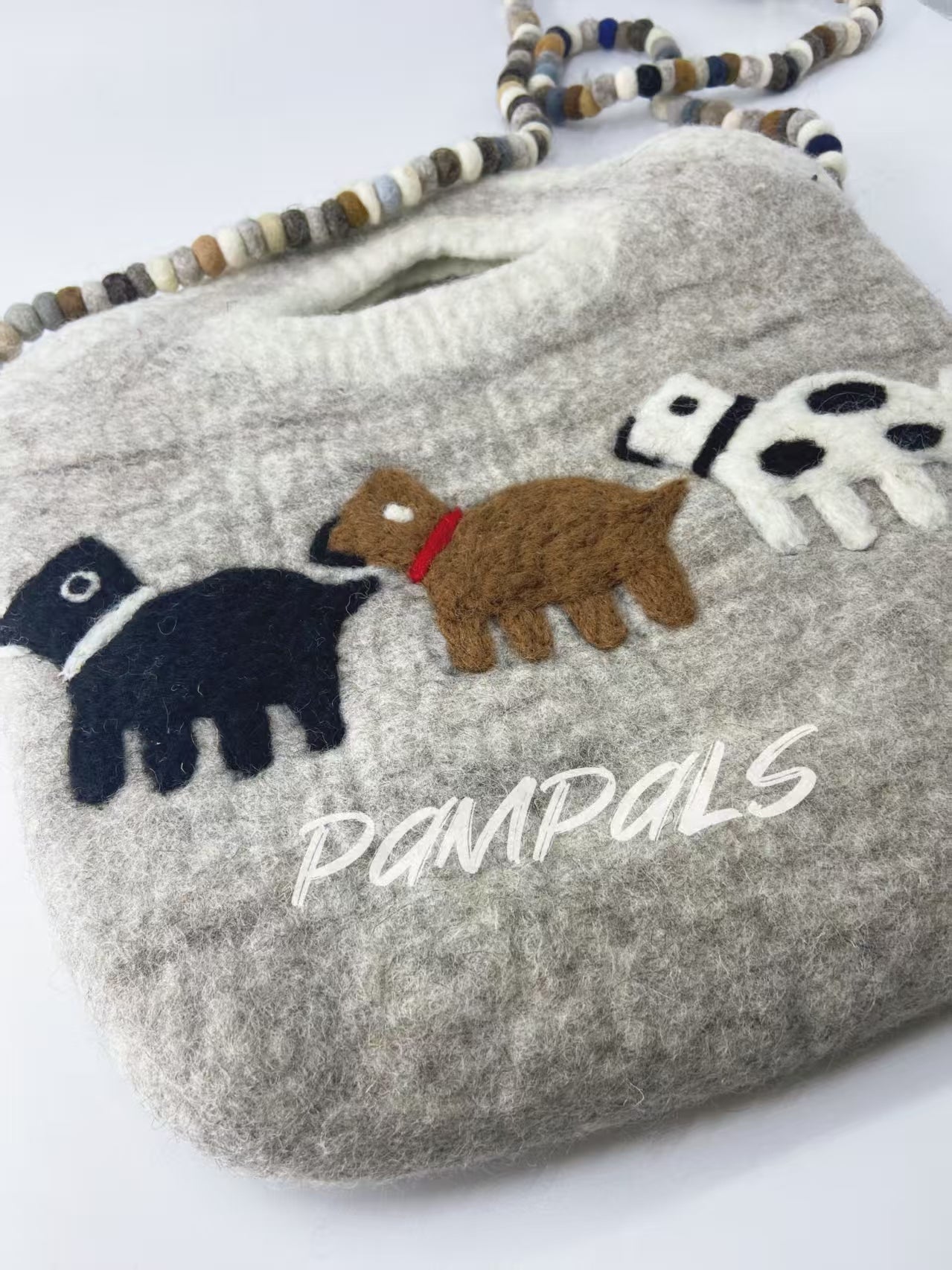handmade wool felt messenger bag