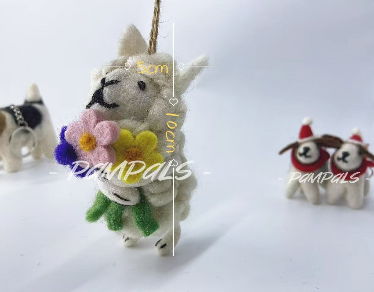 Handmade Customized Wool Felt Pendant Daisy